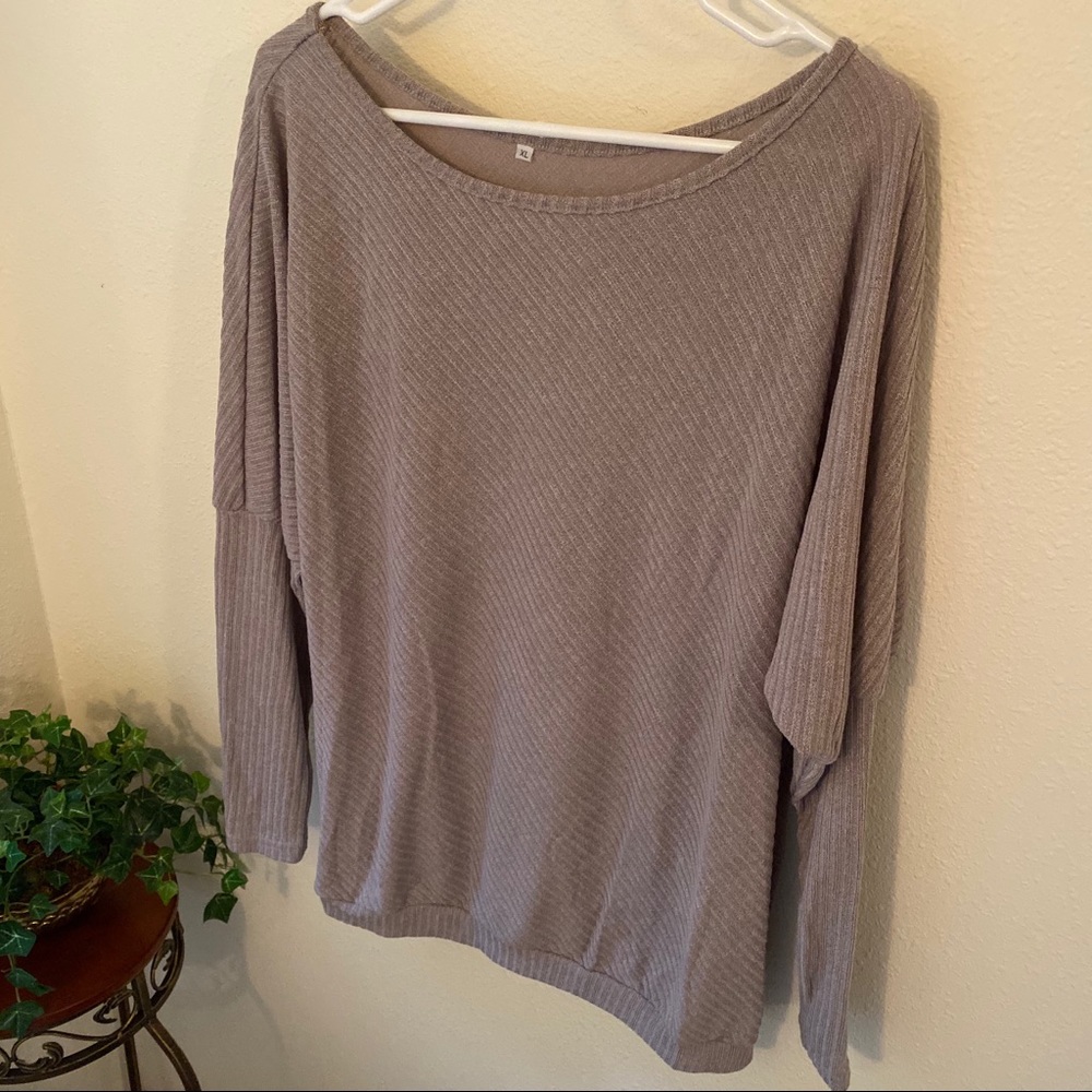 Off the Shoulder Ribbed Sweater - Picture 4 of 8